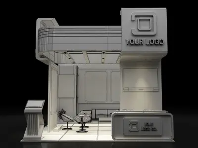 Booth Exhibition Stand a314b 3D model