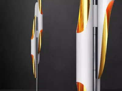 Floor lamp Coltrane WHITE 3D model