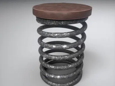Screw stool used Free 3D model