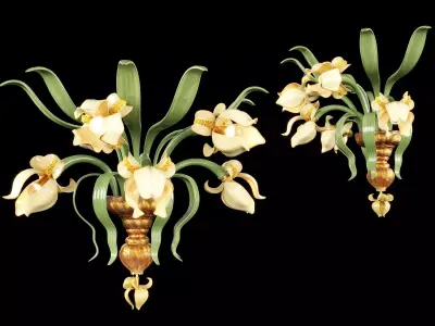 Wall Lamp White Iris 3D model