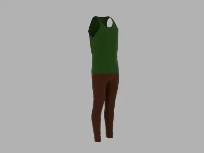 Sport Suit Low-poly 3D model