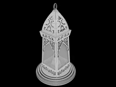 f12b Ramadan lantern fanous 3D model