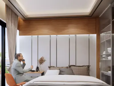 Interior Bedroom Apartement 3D model