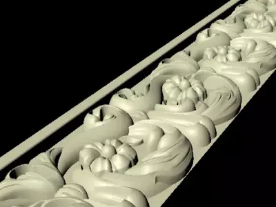 Central decor ornament for furniture 3D model 769