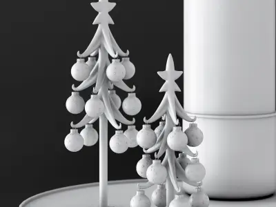 Stylish christmas decor 3D model