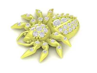 Luxury Spider Pendant 3D Model for Jewelry Design  3945 3D print model
