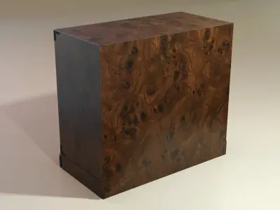 Japanese folk art chest of drawer 3D model