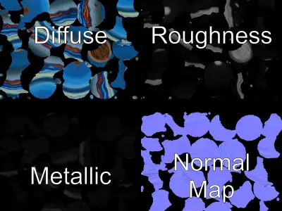 Abstract Spherical Texture Model Pack Texture