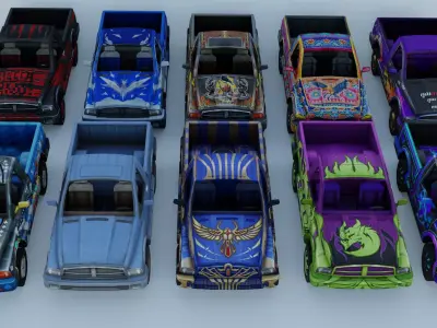 Vehicle car SUV 20x 3D model