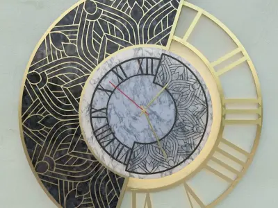 wall clock  Low-poly 3D model