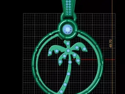  Palm Tree Pendanl Luxury 3D Printable Model 3D print model