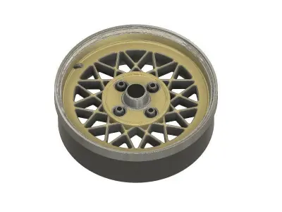 3D printable retro wheel for model building 3D print model