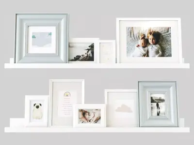 Childrens room paintings on the shelves 3D model