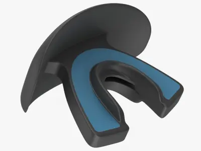 Football Mouthpiece Low-poly 3D model