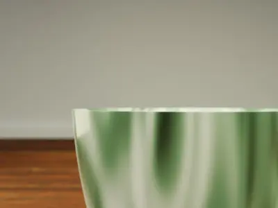 Decorative Small Rim Vase Low-poly 3D model