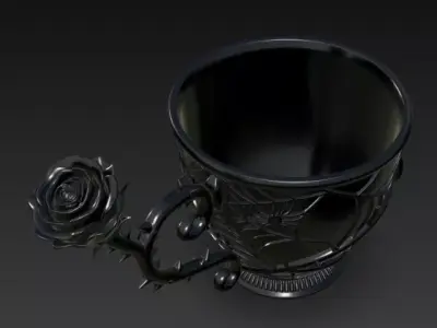 Halloween black cup 3D print model