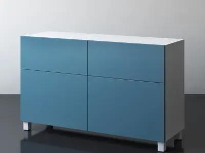 BESTA Storage combination with doors and drawers 3D model