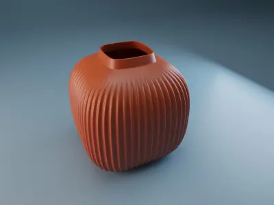Vase cube pumpikin 3D print model