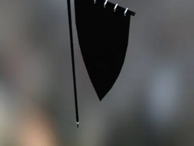 Archery banner Low-poly 3D model