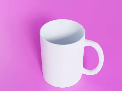 White Mug 3d Model Free 3D model