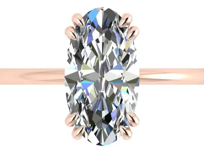 Solitaire Ring 3D print model 29