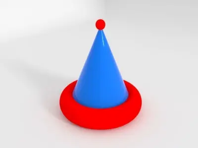 Party-Birthday Hat-Cap Low-poly 3D model