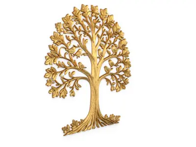 decor set wall panel wall tree relief mural CNC 47 3D model