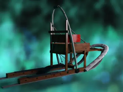 dog sled 3D model
