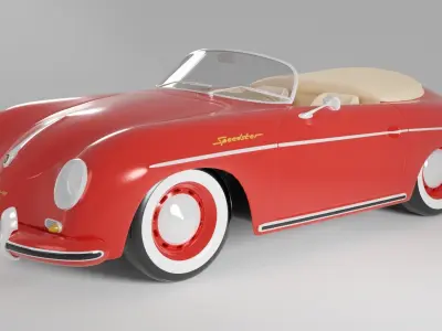 Porsche 356A 1600 S Speedster 1955 3D model