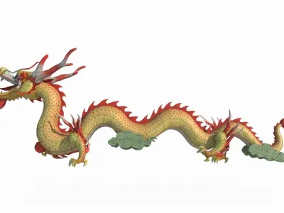 Ancient Asian dragon lantern 3D model
