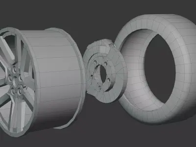 Car Tires Pack Low-poly 3D model
