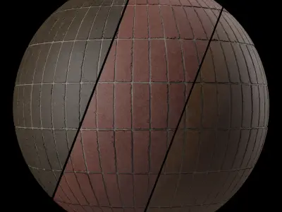 Brick Wall Materials 36- Brick Tiles By Sbsar - Pbr 4k Seamless Texture