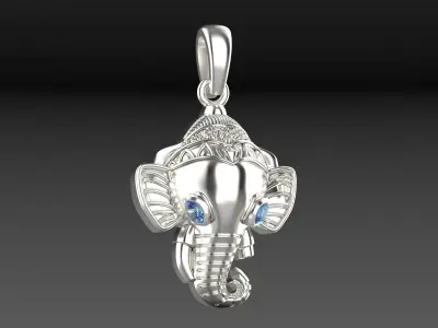 elephant ganesha pendant 3D print model