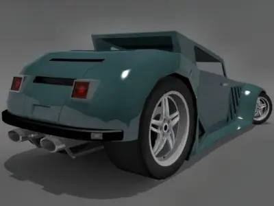 Titan pickup truck Low-poly 3D model