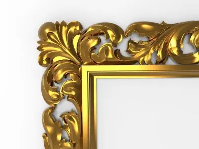 carved frame  3D model 4