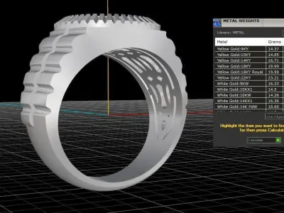 Ring Letter 3D print model