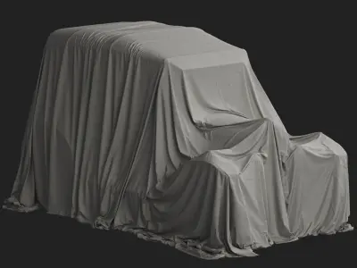 Vintage Car Cover 06 3D model