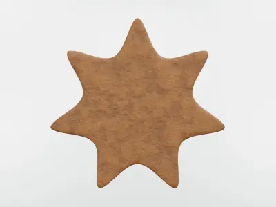 Gingerbread Christmas Cookie 08 3D model