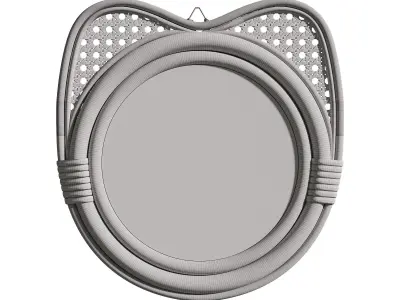Charlotte Decorative Cat Mirror 3D model