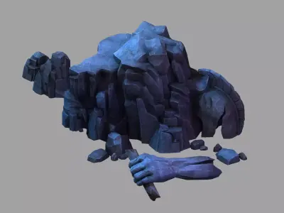 Stone Tomb Map - Broken Arm 02 3D model