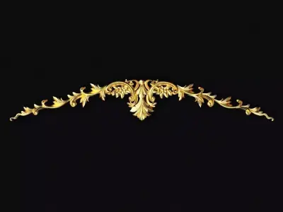 Central decor ornament for furniture 3D model 847
