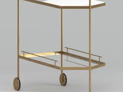 Bar Cart 3D model