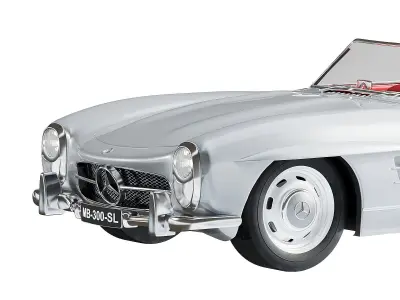 Mersedes Benz 300 SL roadster Low-poly 3D model