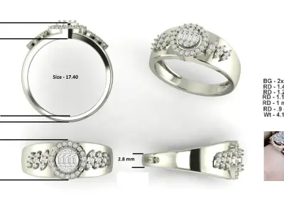 Ring Diamond Design File 3D print model