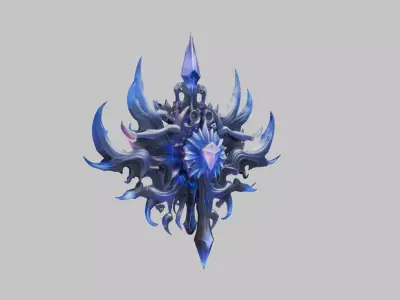 Abstract Crystal Chaos Low-Poly Model Low-poly 3D model