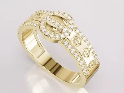 Jewelry Diamond Ring Model RG84 Free 3D print model