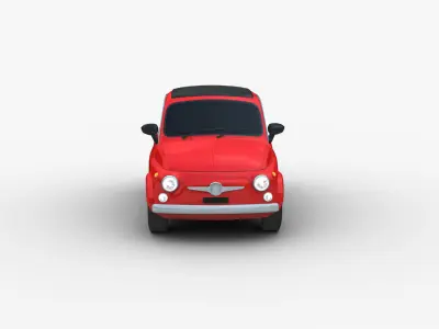 Fiat 500 Classic Low-poly 3D model