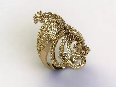 women ring design R58 3D model