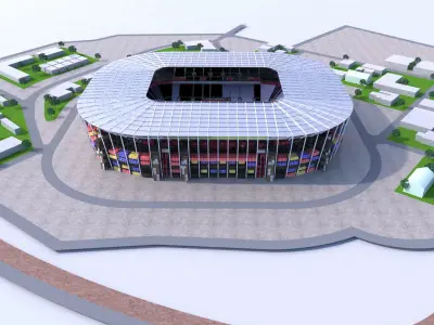 Ras Abu Aboud Stadium Qatar2022 worldcup 3D model