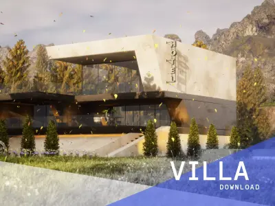 Modern Villa Hotel House 3D model